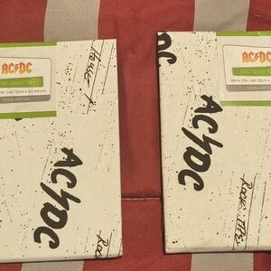 AC/DC Cream and Black Fabric Set